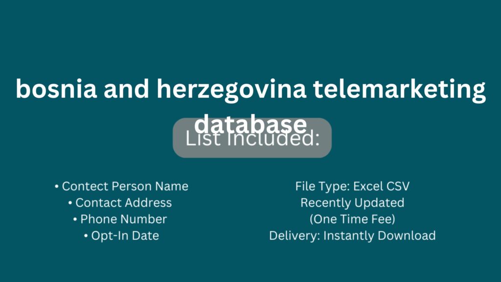 bosnia and herzegovina telemarketing database_