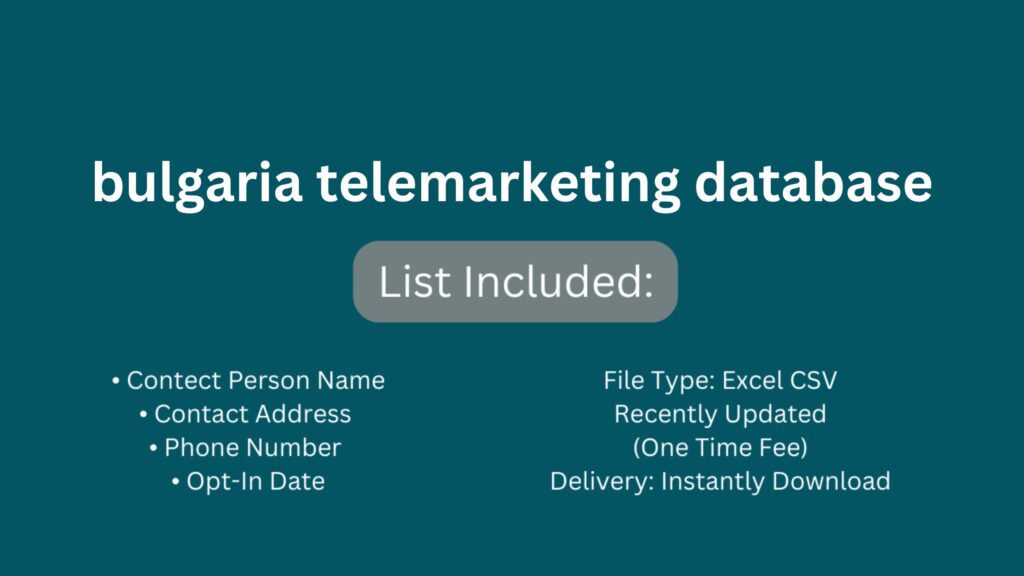 bulgaria telemarketing database_