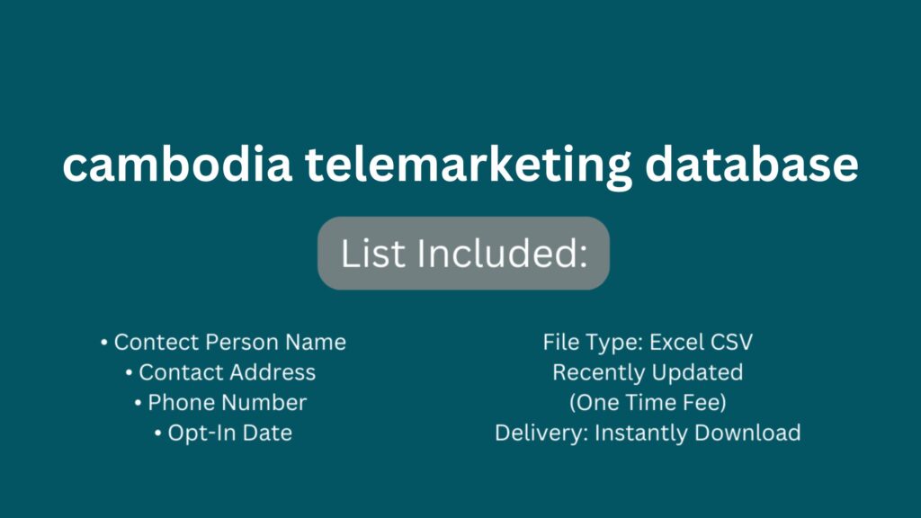 cambodia telemarketing database_