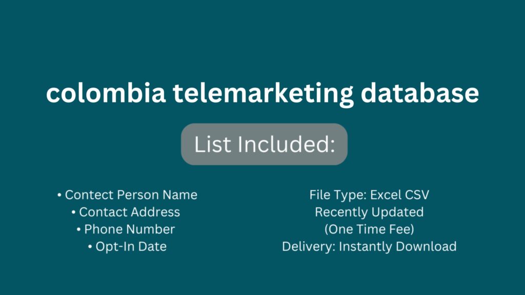 colombia telemarketing database_