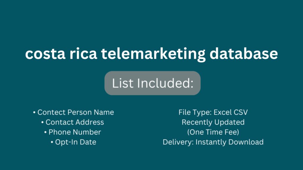 costa rica telemarketing database_