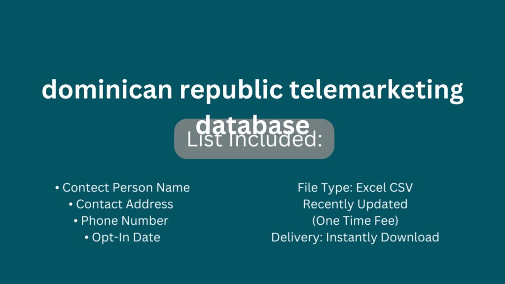 dominican republic telemarketing database_