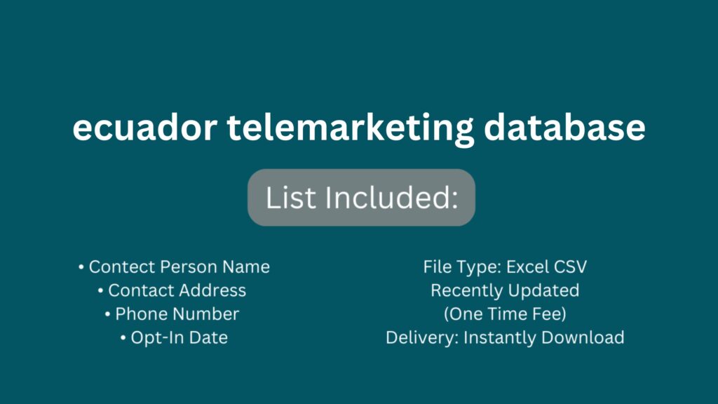 ecuador telemarketing database_