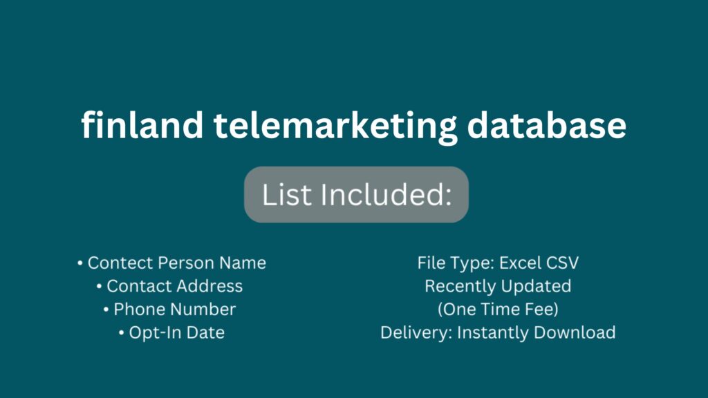 finland telemarketing database_