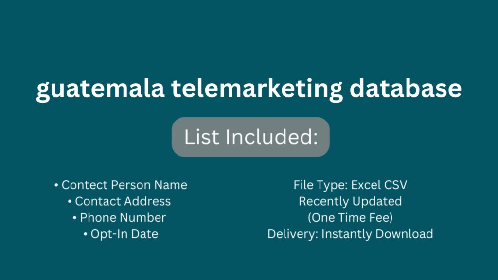 guatemala telemarketing database_