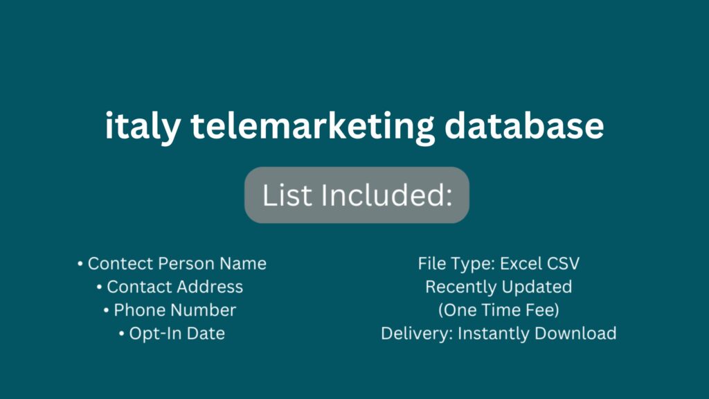 italy telemarketing database_