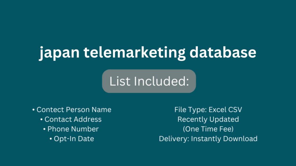 japan telemarketing database_