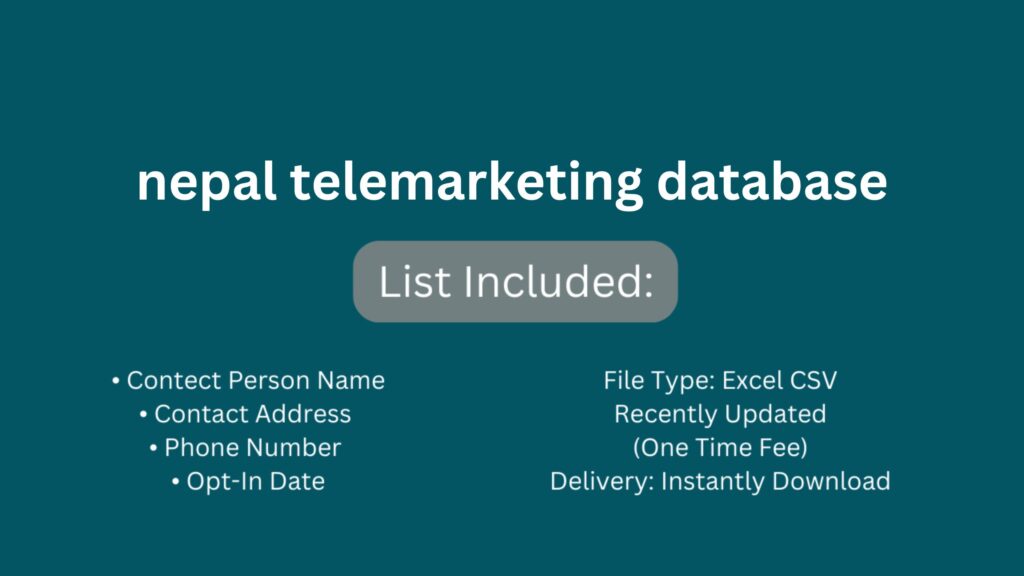 nepal telemarketing database_