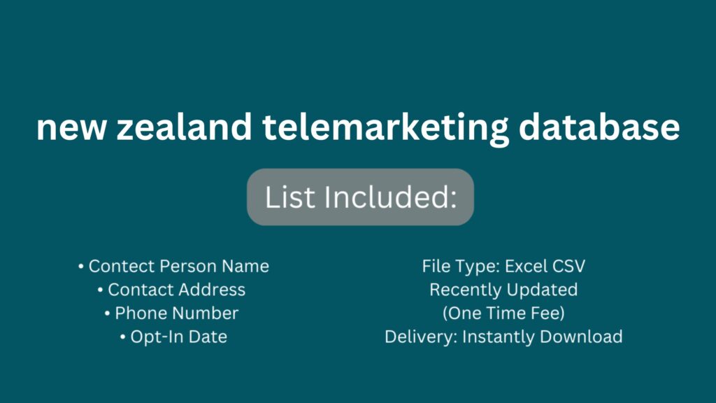 new zealand telemarketing database_