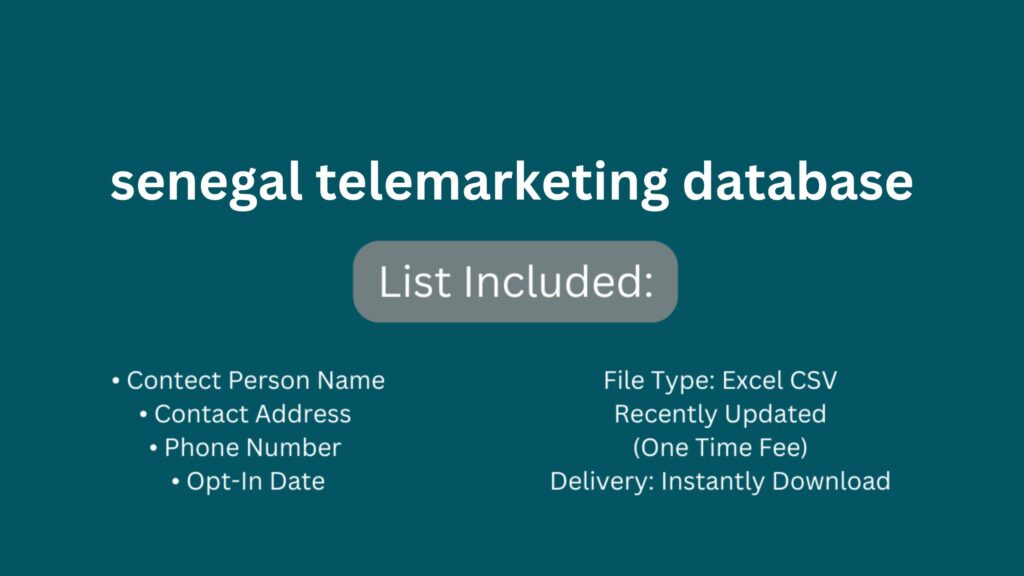 senegal telemarketing database_