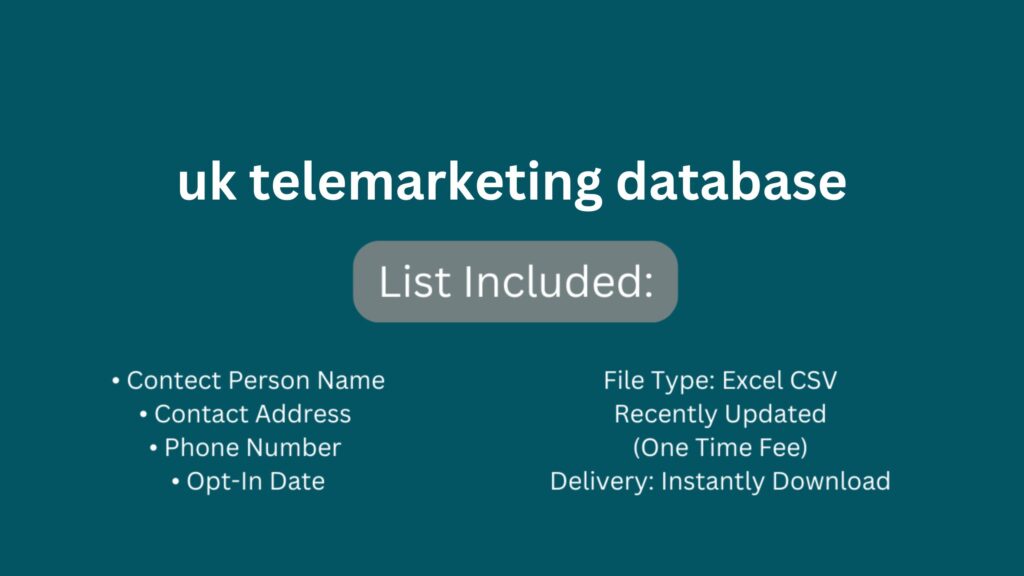 uk telemarketing database_