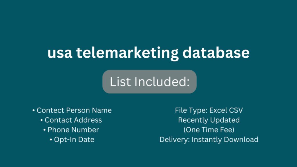 usa telemarketing database_